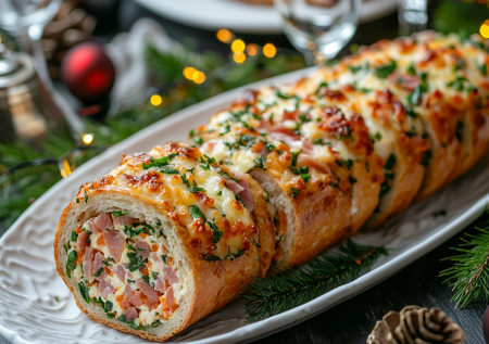 Рулет из багета на Новый год: всего за 15 минут вы приготовите закуску для праздничного стола