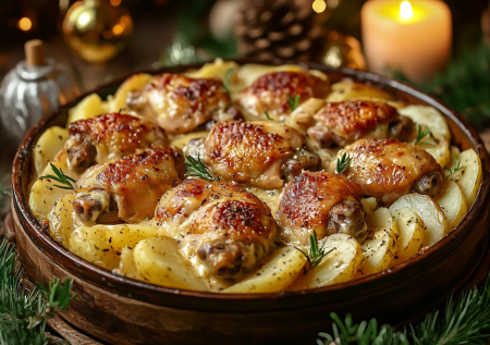 Сливочный картофель с курицей — беспроигрышное горячее на Новый год только из доступных продуктов