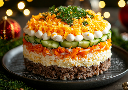 Добавьте в новогоднее меню салат «Обжорка»: попробовав раз, будете готовить постоянно