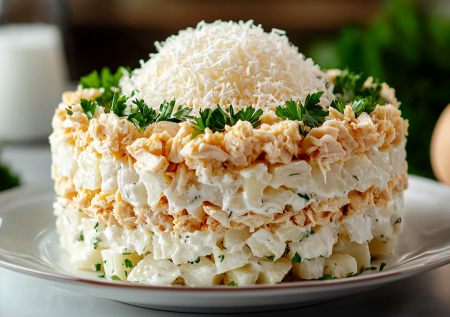 Салат «Невеста» с пекинской капустой: свежий и легкий — для разнообразия на Новый год