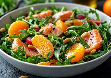 Копченый лосось и апельсин: салат для гостей на старый Новый год