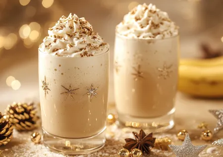 Детский молочный коктейль из пломбира — новогодняя магия