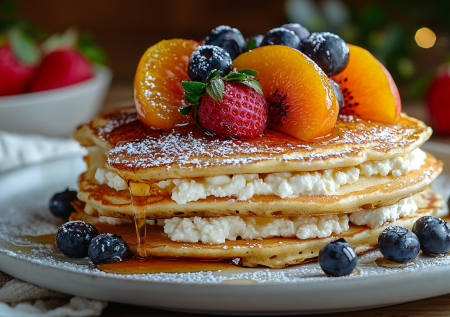 Раньше овсянка стояла пачками, теперь не успеваю покупать: готовлю овсяноблин на завтрак, начинка — творог и фрукты