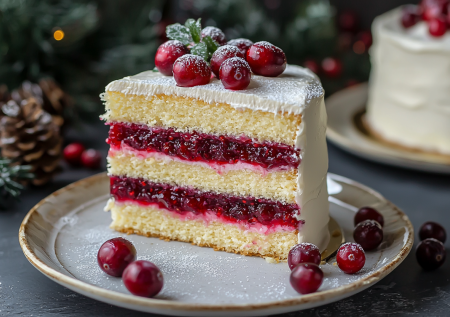 Нежные коржи, сливочный крем и клюква! Собираю уютный торт «Москва» на новогодний стол — он пахнет праздником