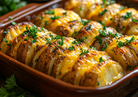 Гарнир и соус в одном блюде — эта картошка-гармошка стала моим спасением: простой и сытный ужин