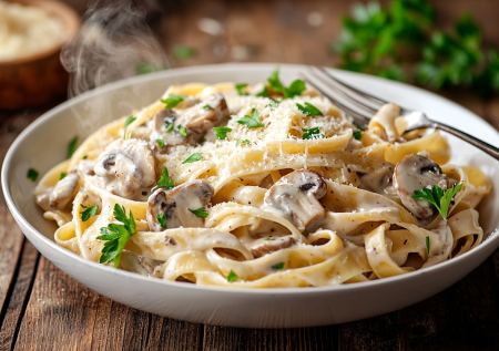 Кусочек Италии на тарелке: сытные и вкусные фетучини — готовлю прямо в сковороде под соусом за 20 минут