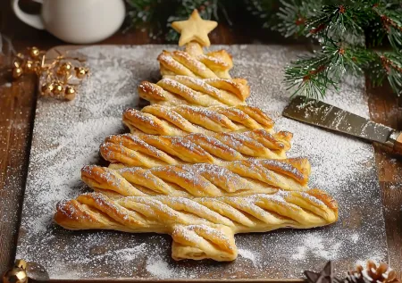 Экспресс-десерт на новогодний стол: готовим красивую слоеную елочку