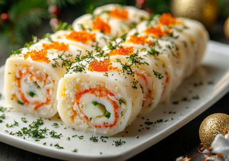 Раскатайте сырки скалкой и положите начинку: обалденная закуска-рулет к Новому году за 15 минут