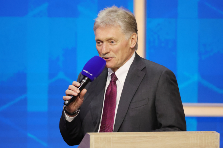 Дмитрий Песков во время специальной программы «Итоги года»