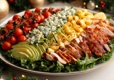 Хит кухни США на Новый год: салат «Кобб» — бомба для новогоднего стола