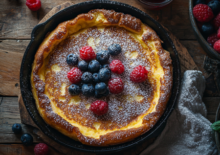 Голландский Dutch Baby — готовлю воздушный и высокий блин из духовки за 15 минут