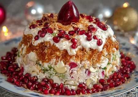 Салат «Тадж-Махал» — просто сказка после тазов с «Оливье»: красивый и очень вкусный