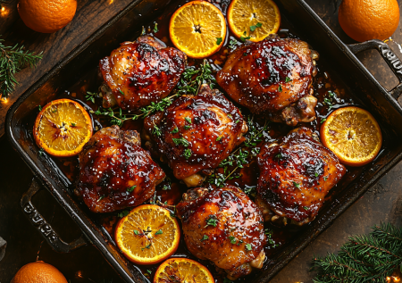 Готовлю курицу к Новому году: ножки с апельсином, соевым соусом и дижонской горчицей — простой и эффектный рецепт