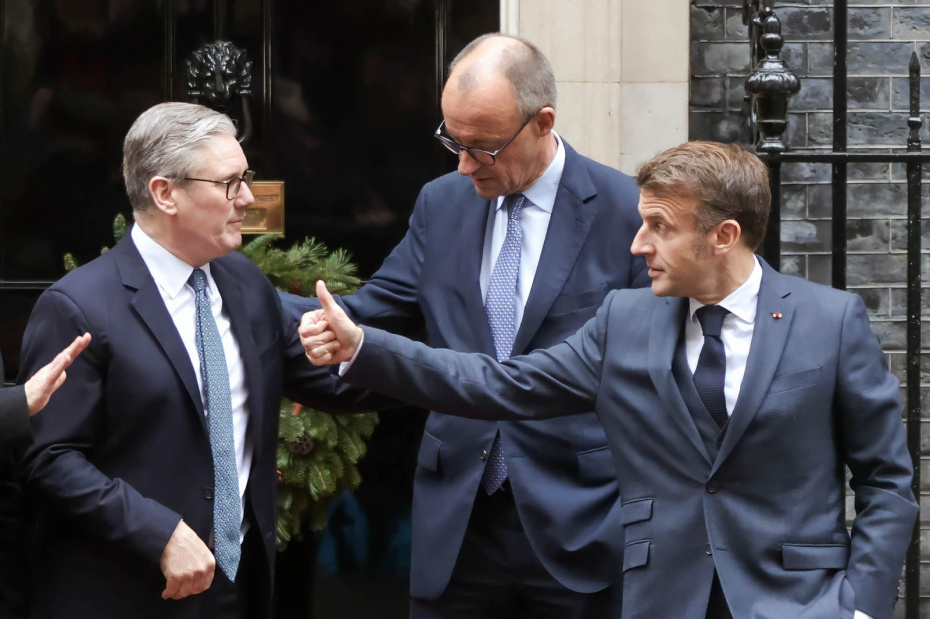 Кир Стармер, Фридрих Мерц, Эммануэль Макрон