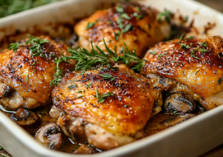 Курица в сырно-грибном мундире — впечатляющее блюдо к новогоднему столу: готовлю так и восторг гостей обеспечен