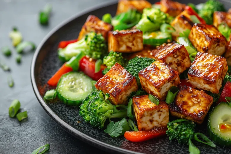 Новый год без лишних калорий: низкоуглеводный салат с тофу