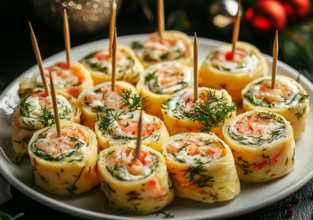 Новый год начинается с этого: мини-роллы из лаваша с творожным сыром и красной икрой. Проще не бывает, а впечатление — колоссальное