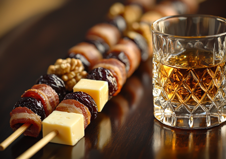 Рулетики из бекона и чернослива: дымная альянс-закуска к виски