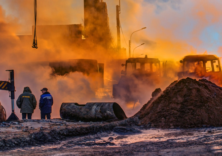 В российском городе авария на теплосетях вызвала ЧС