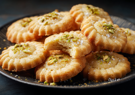 С кленовым сиропом и фисташками: рецепт домашнего песочного печенья