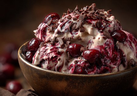 Горячий десерт: домашнее мороженое с ликером и вишней — это бомба