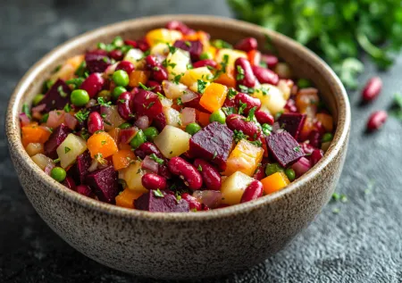 Праздничный винегрет на Новый год: с фасолью и секретами