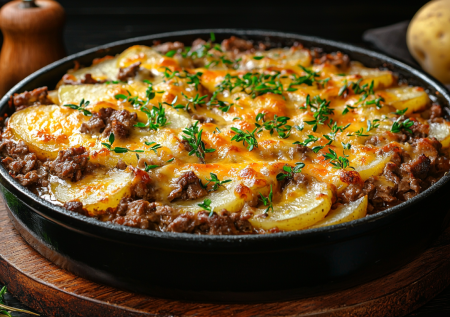 Прямо на плите в сковороде готовлю запеканку из картошки и фарша: рецепт на каждый день