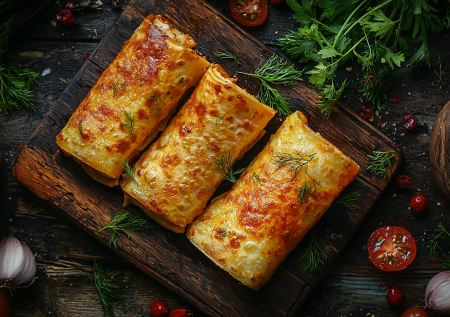 Творожные слойки из лаваша на завтрак: бесподобная вкуснятина — много начинки и мало теста