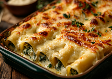 Прекращаем мясное безумие: готовим на Новый год каннеллони с рикоттой и шпинатом