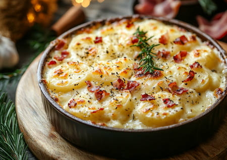 Новый год встречаем с Парижем: картофель карбонара в горшочках. Томленая нежность для самого теплого праздника