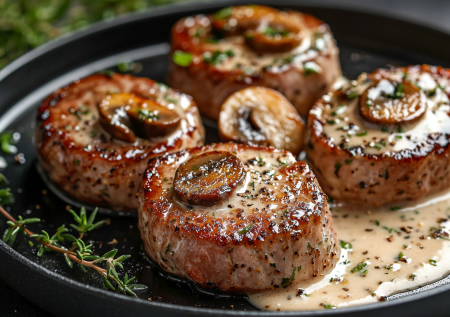 Новый год без хлопот: быстрые медальоны по-французски в сливочном соусе. Празднично, даже если времени в обрез