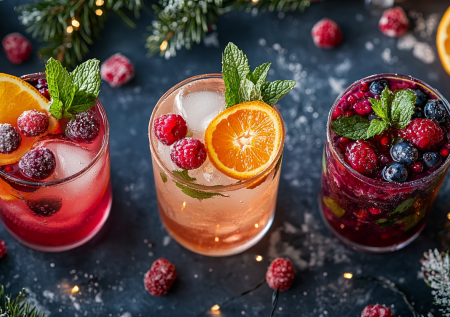 Готовлю новогодние коктейли: яркие, вкусные и волшебные — три топ-рецепта из моей коллекции! Гости забудут про шампанское