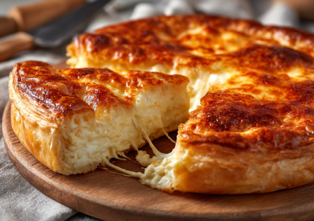 Сырный пирог из того, что было: тянется лучше, чем в пекарнях!