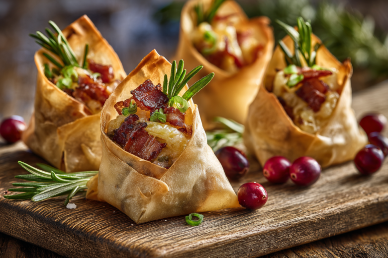 Хрустящие конвертики на новогодний стол