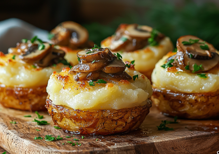 Секрет идеального горячего на Новый год: стожки из картофельного пюре с грибами и сметаной. Нежнее котлет и эффектнее гарнира