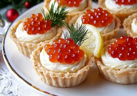 Тарталетки с икрой на праздничный стол: 7 лучших рецептов
