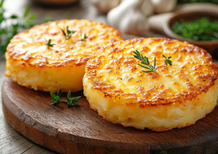 Сырники больше не делаю. Нашла рецепт из Варшавы: картофельные пляцки с сыром, запеченные до хруста