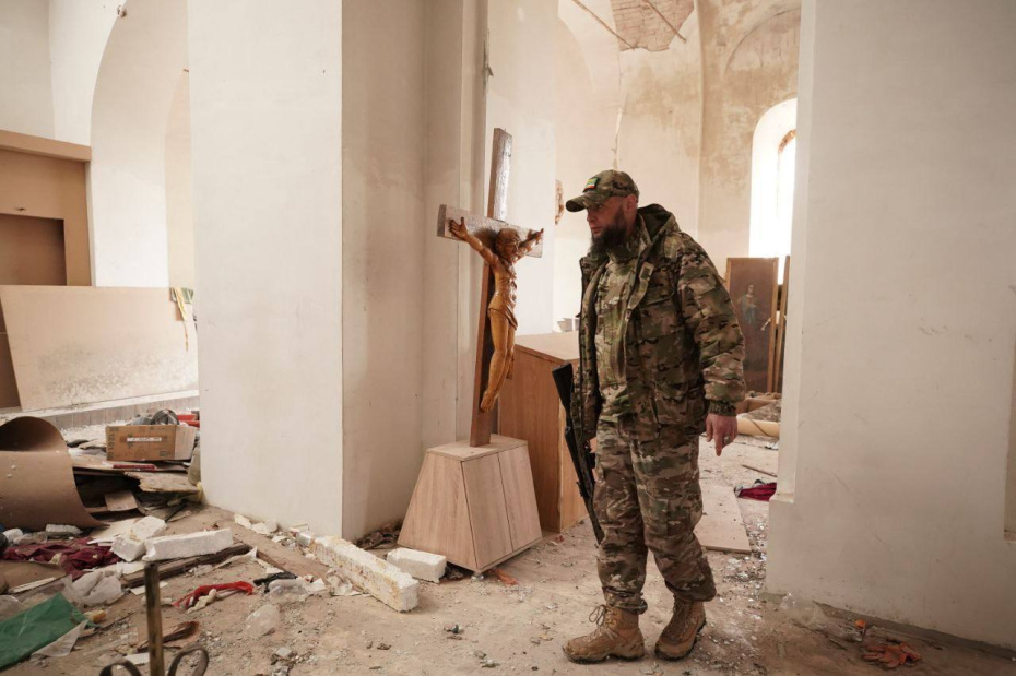 Курская область, поселок Казачья Локня, разрушенная ВСУ церковь, март 2025 года