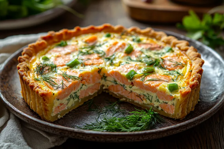 Вкус Франции: киш с лососем за 35 мин — пошаговый рецепт