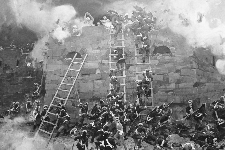 Фрагмент диорамы художников Е. Данилевского и В. Сибирского «Штурм крепости Измаил в 1790 году»