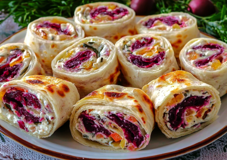 Упрощенная версия селедки под шубой в лаваше: этот рулет останется вкусным даже 1 января