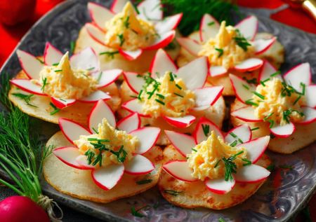 Оливье больше не делаю. Готовлю новогодние лотосы из крабовых палочек — изысканно, просто и невероятно красиво