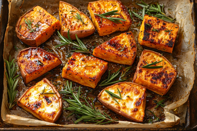 Секрет карамельной корочки: смазываю батат медом перед запеканием