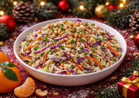 Капустный салат коул-слоу — съедается наравне с мясными. Готовим на Новый год