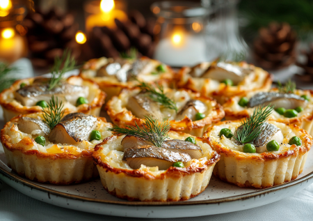 Устоять невозможно — хит застолья: закуска из картошки с селедкой на Новый год