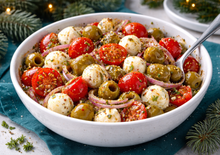 Дико вкусная закуска из 3 ингредиентов за 10 минут: оливки, черри и крышесносный маринад