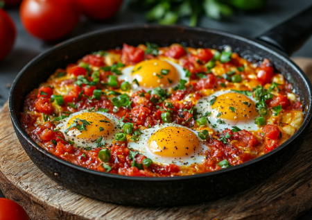 Не могу смотреть на салаты после Нового года: спасает турецкая яичница менемен — легкий рецепт