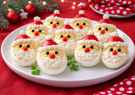 Закусочные яйца «Санта» — шикарное блюдо из самых простых продуктов