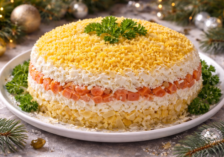 Салат «Одуванчик» подвинул «Мимозу» — абсолютная вкуснота с красной рыбкой