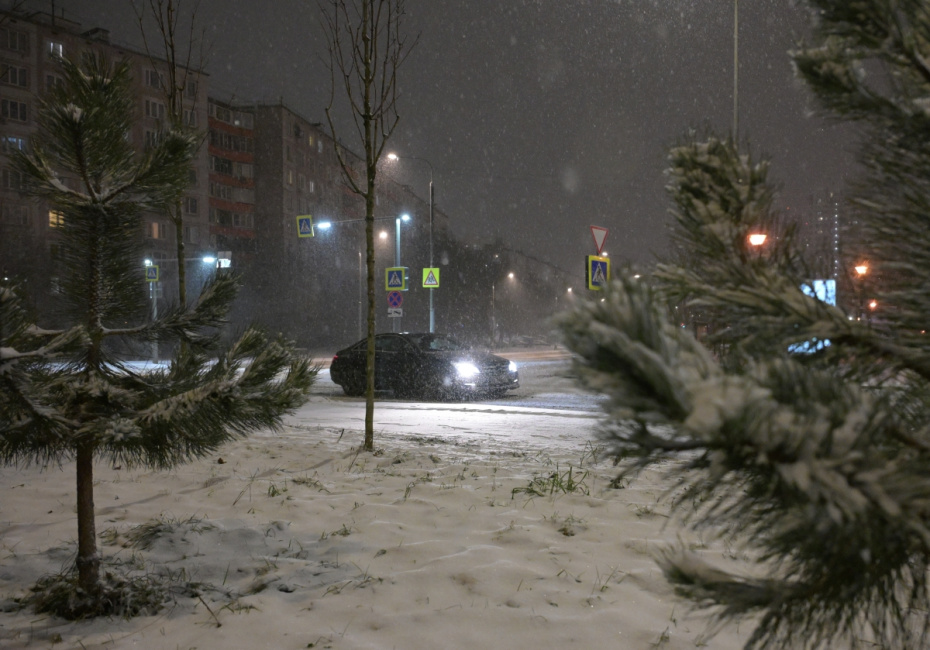 Снежная погода в Москве